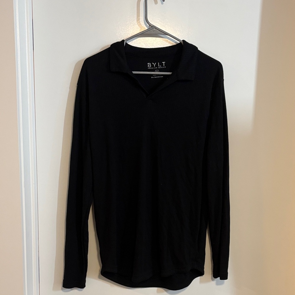 BYLT Basics Black Long Sleeve Shirt